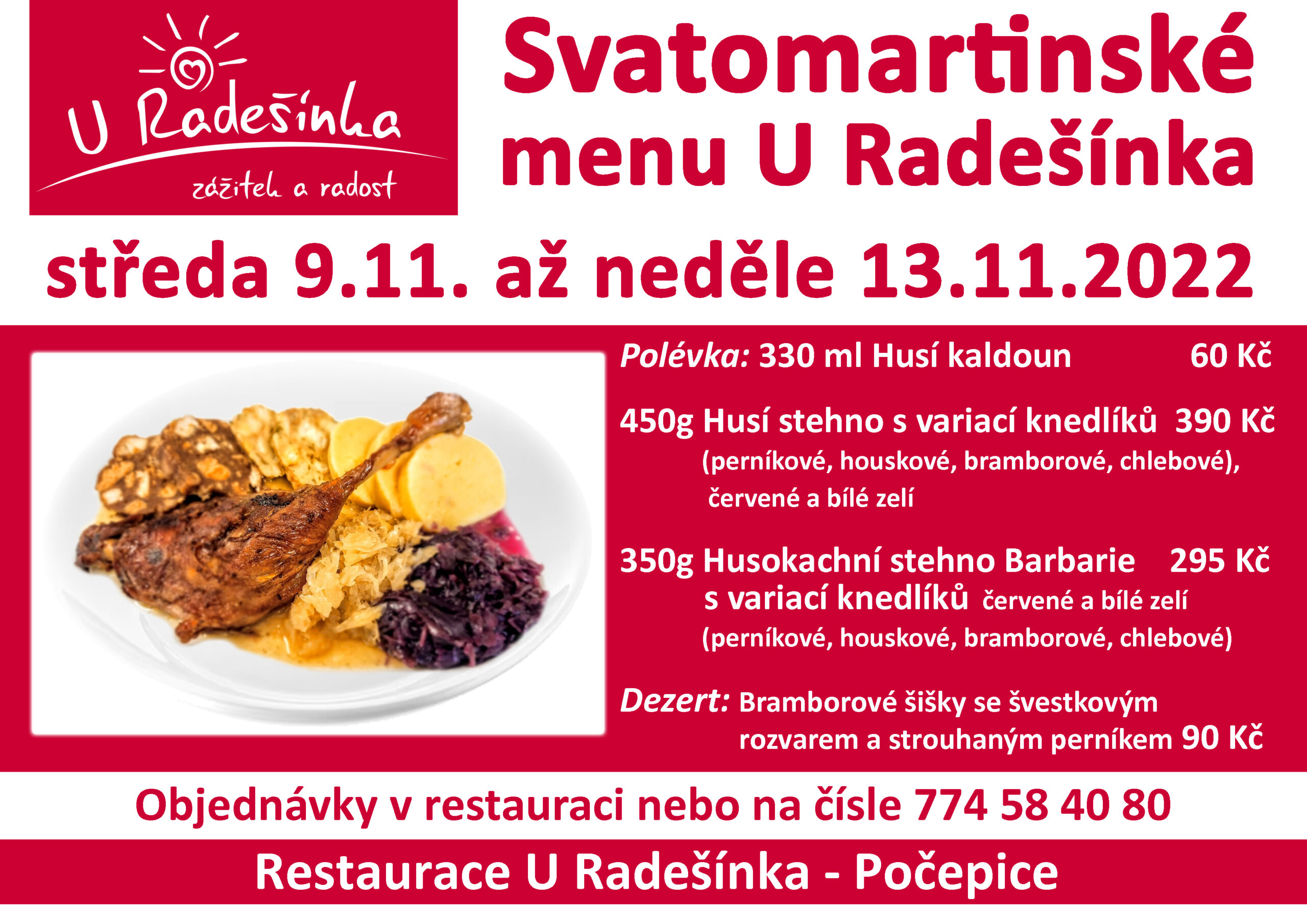 Svatomartinská husa U Radešínka