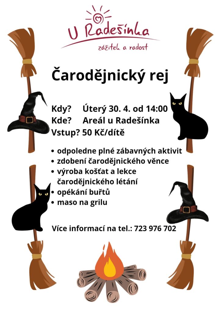 plakát na čarodějnice